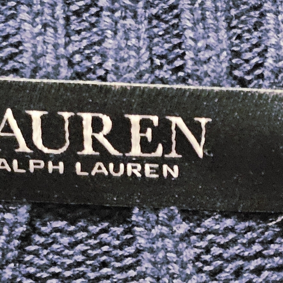 Ralph Lauren Black Label Navy Blue Cable-Knit Cardigan Sweater - Picture 3 of 8